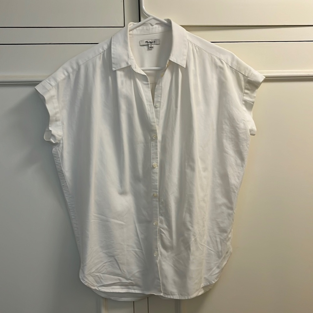 Madewell white button up XS